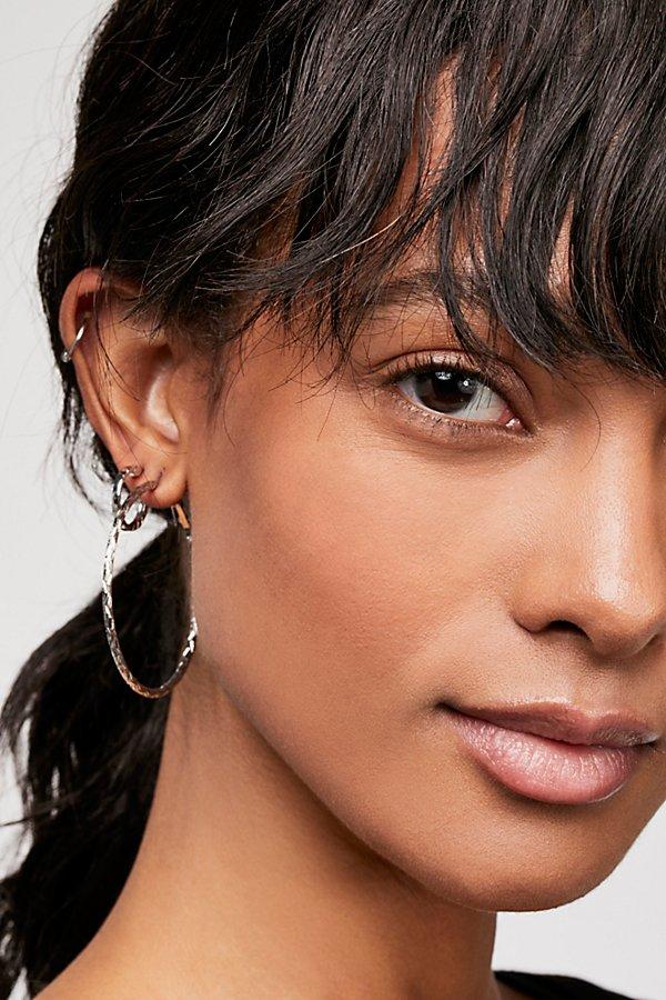 Facet Hoop Earring Set By Free People